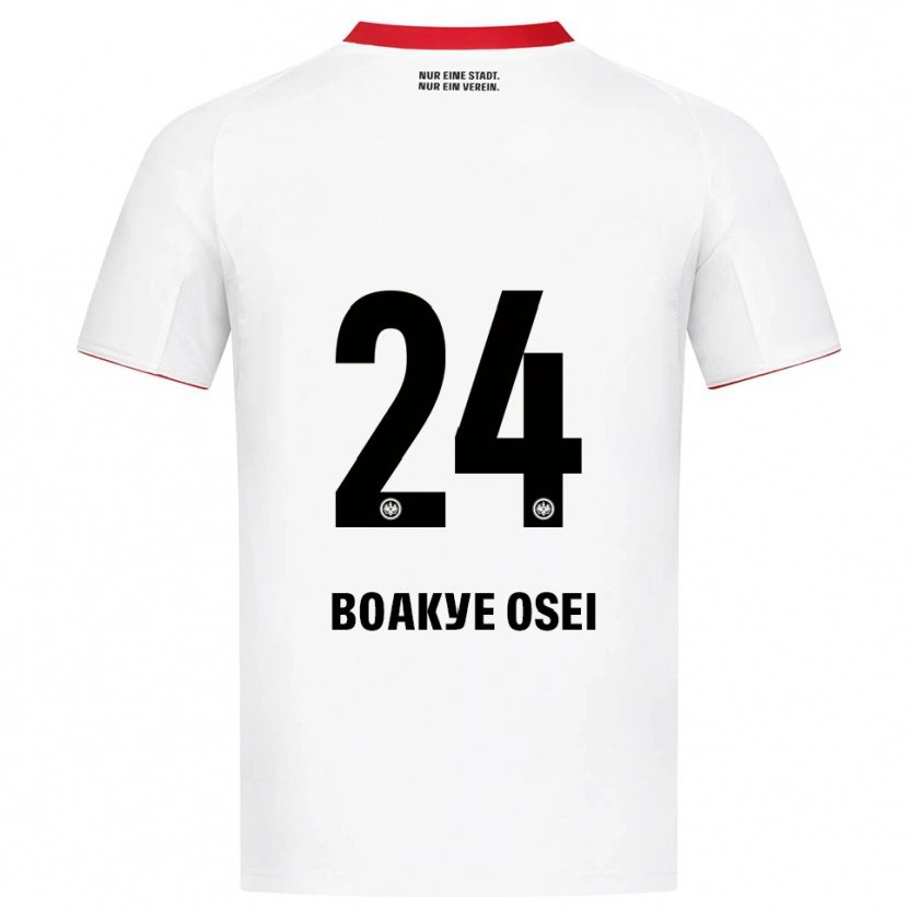 Danxen Herren Derek Boakye Osei #24 Weiß Rot Auswärtstrikot Trikot 2025/26 T-Shirt