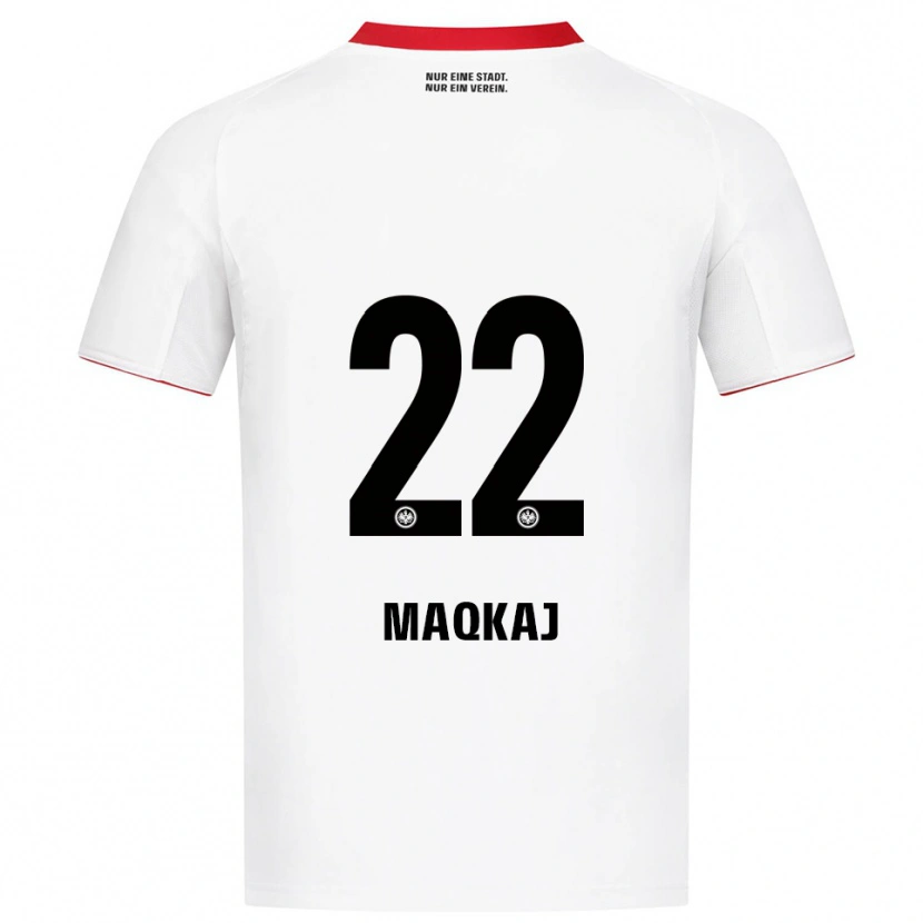 Danxen Herren Dritan Maqkaj #22 Weiß Rot Auswärtstrikot Trikot 2025/26 T-Shirt