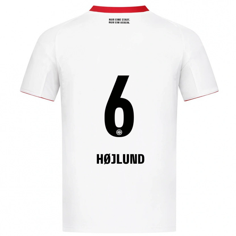 Danxen Herren Oscar Højlund #6 Weiß Rot Auswärtstrikot Trikot 2025/26 T-Shirt