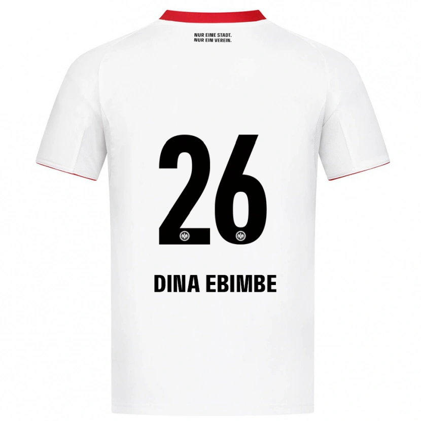 Danxen Herren Junior Dina Ebimbe #26 Weiß Rot Auswärtstrikot Trikot 2025/26 T-Shirt