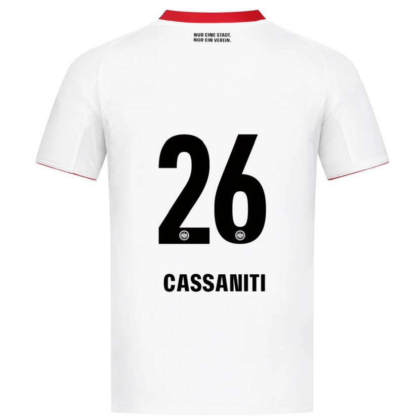 Danxen Herren Nino Cassaniti #26 Weiß Rot Auswärtstrikot Trikot 2025/26 T-Shirt