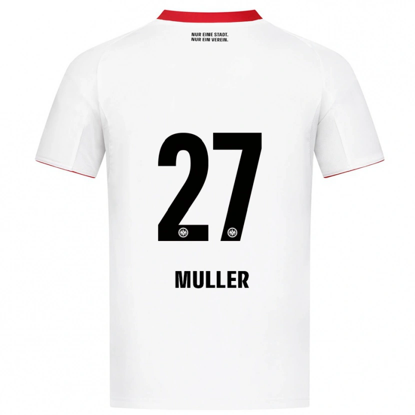 Danxen Herren Mark Müller #27 Weiß Rot Auswärtstrikot Trikot 2025/26 T-Shirt