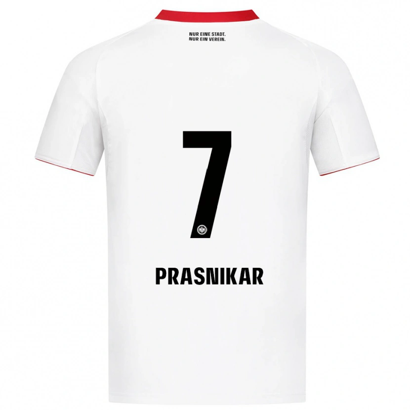 Danxen Herren Lara Prašnikar #7 Weiß Rot Auswärtstrikot Trikot 2025/26 T-Shirt