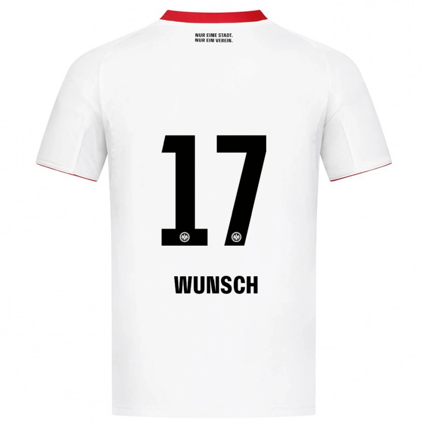 Danxen Herren Paul Wünsch #17 Weiß Rot Auswärtstrikot Trikot 2025/26 T-Shirt