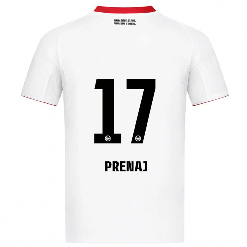 Danxen Herren Christian Prenaj #17 Weiß Rot Auswärtstrikot Trikot 2025/26 T-Shirt