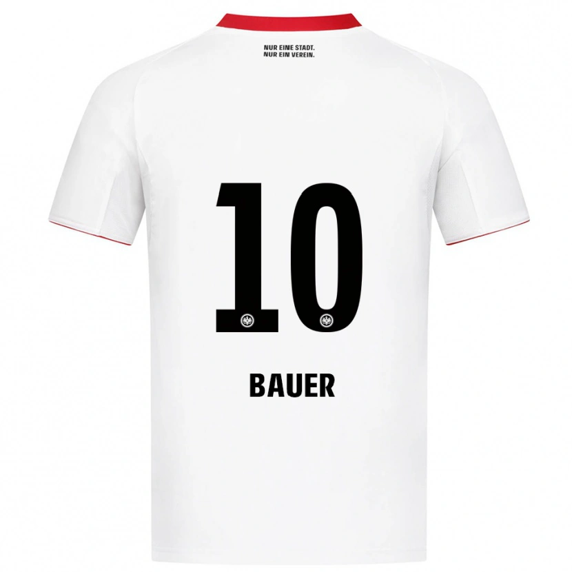 Danxen Herren Jonas Bauer #10 Weiß Rot Auswärtstrikot Trikot 2025/26 T-Shirt