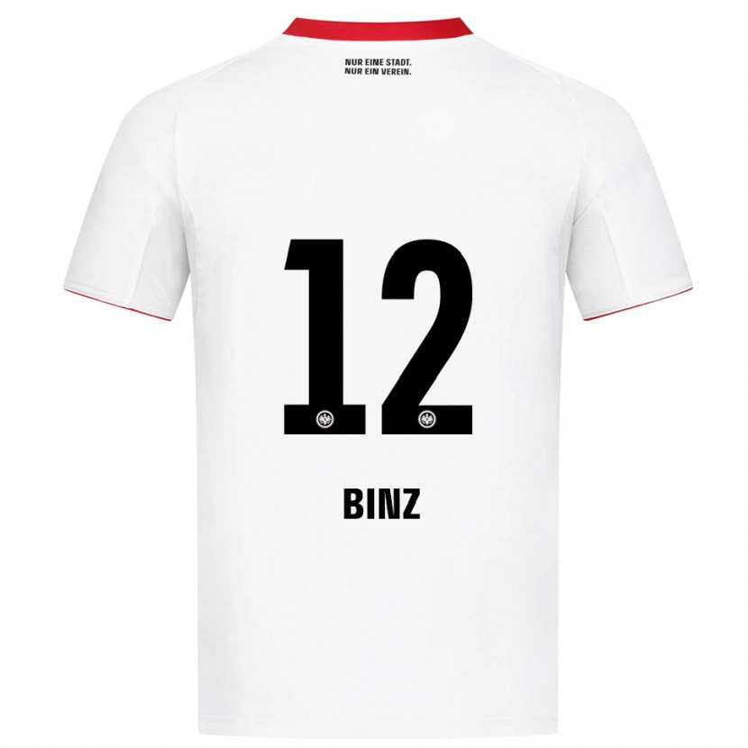 Danxen Herren Sam Binz #12 Weiß Rot Auswärtstrikot Trikot 2025/26 T-Shirt
