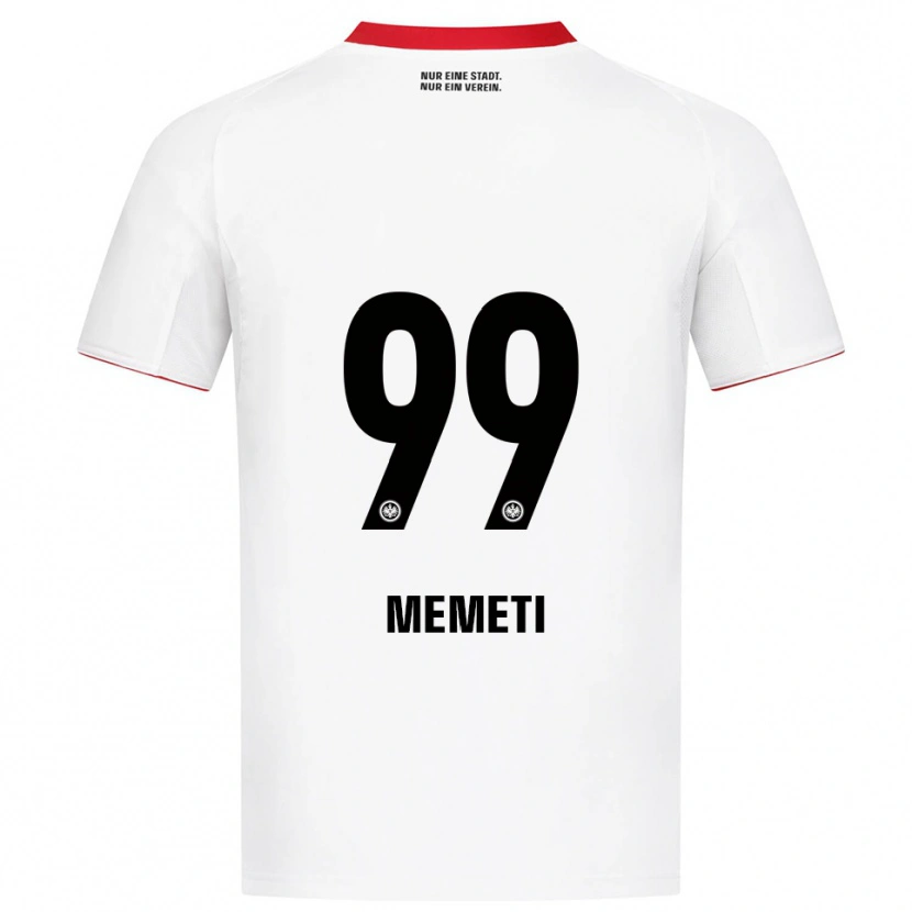 Danxen Herren Ereleta Memeti #99 Weiß Rot Auswärtstrikot Trikot 2025/26 T-Shirt