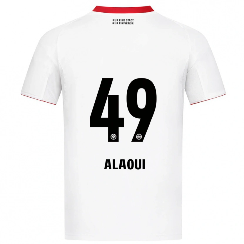 Danxen Herren Anas Alaoui #49 Weiß Rot Auswärtstrikot Trikot 2025/26 T-Shirt