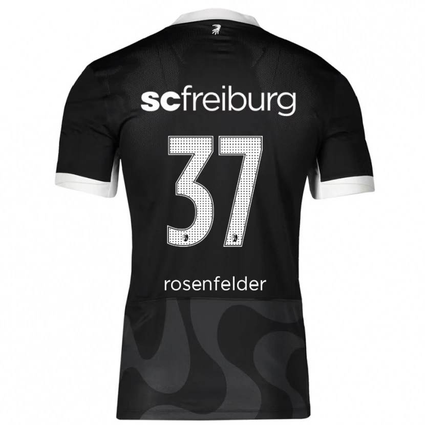Danxen Herren Max Rosenfelder #37 Schwarz Weiß Auswärtstrikot Trikot 2025/26 T-Shirt