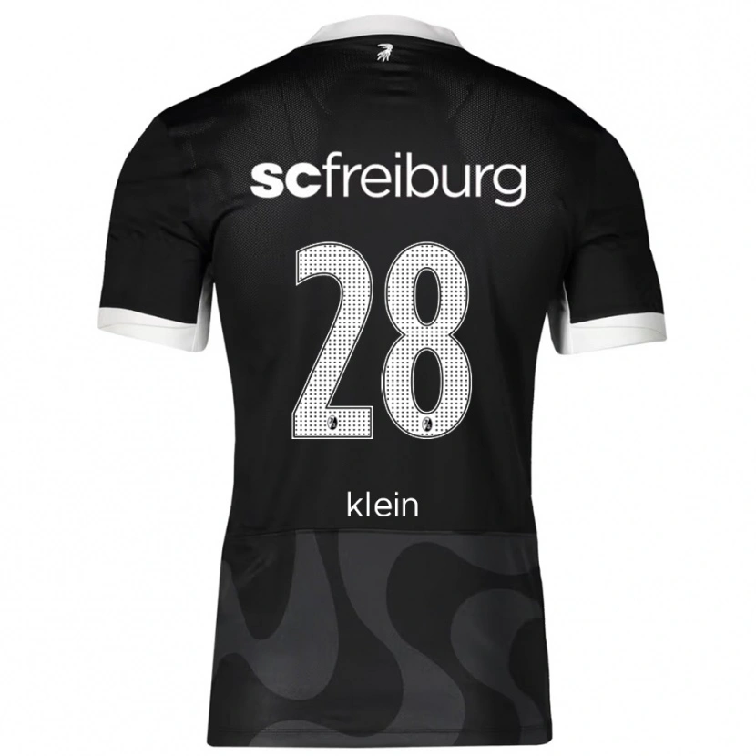 Danxen Herren Marius Klein #28 Schwarz Weiß Auswärtstrikot Trikot 2025/26 T-Shirt