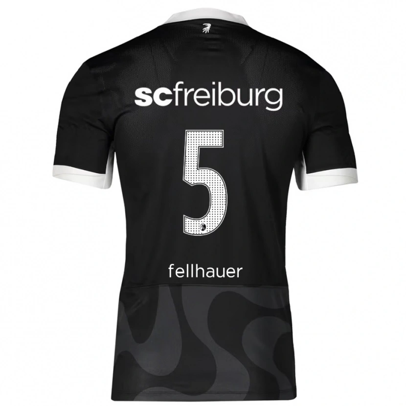 Danxen Herren Kim Fellhauer #5 Schwarz Weiß Auswärtstrikot Trikot 2025/26 T-Shirt