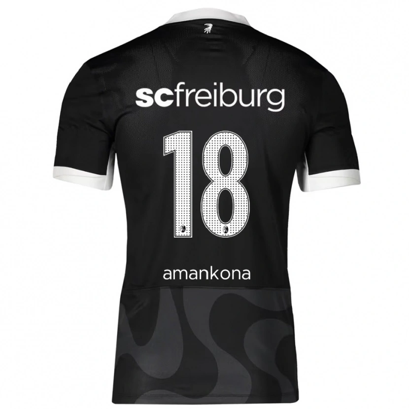 Danxen Herren Alvar Amankona #18 Schwarz Weiß Auswärtstrikot Trikot 2025/26 T-Shirt