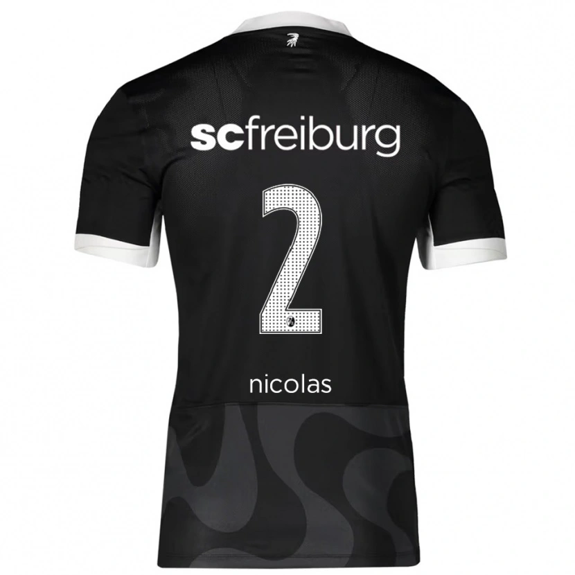 Danxen Herren Nicolas Schnerring #2 Schwarz Weiß Auswärtstrikot Trikot 2025/26 T-Shirt