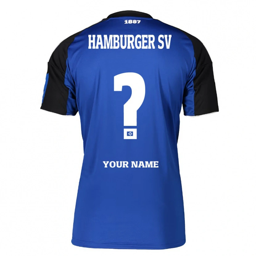 Danxen Herren Ihren Namen #0 Blau Schwarz Auswärtstrikot Trikot 2025/26 T-Shirt