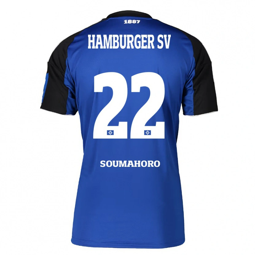 Danxen Herren Aboubaka Soumahoro #22 Blau Schwarz Auswärtstrikot Trikot 2025/26 T-Shirt