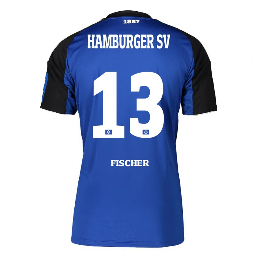 Danxen Herren Antonia Fischer #13 Blau Schwarz Auswärtstrikot Trikot 2025/26 T-Shirt