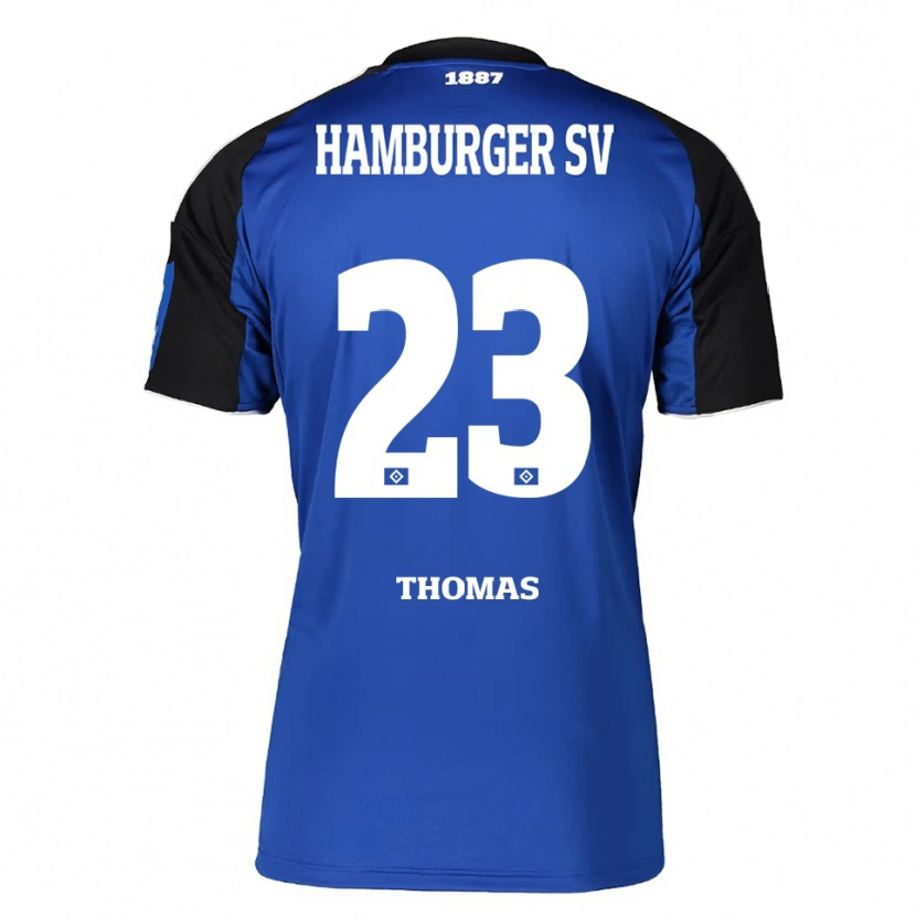 Danxen Herren Aaliyah-Miléne Thomas #23 Blau Schwarz Auswärtstrikot Trikot 2025/26 T-Shirt