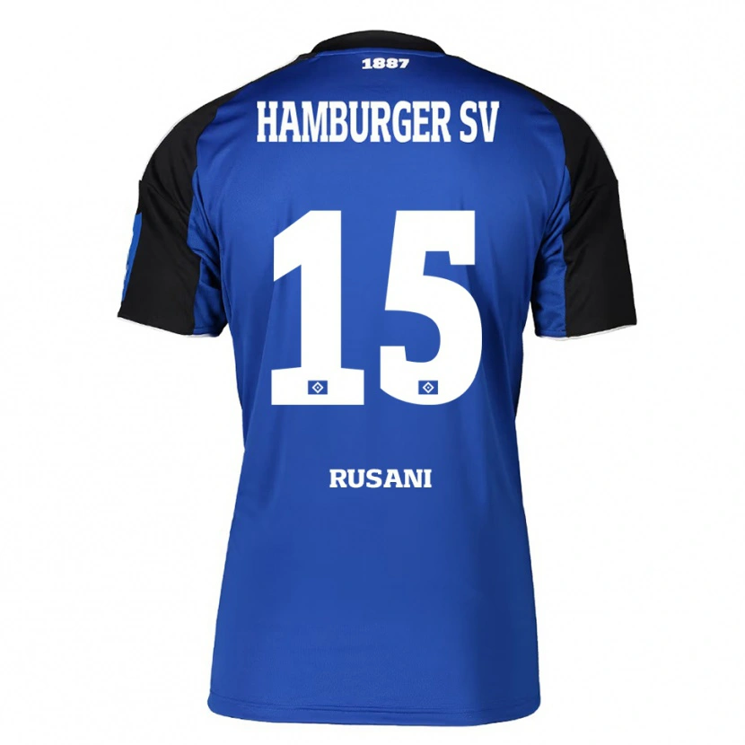Danxen Herren Yasin Rusani #15 Blau Schwarz Auswärtstrikot Trikot 2025/26 T-Shirt
