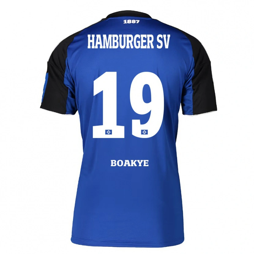 Danxen Herren Jeremiah Boakye #19 Blau Schwarz Auswärtstrikot Trikot 2025/26 T-Shirt