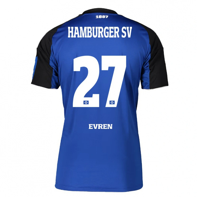 Danxen Herren Batuhan Evren #27 Blau Schwarz Auswärtstrikot Trikot 2025/26 T-Shirt
