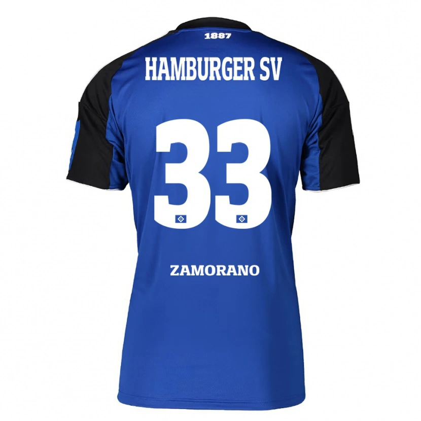 Danxen Herren Jolina Zamorano #33 Blau Schwarz Auswärtstrikot Trikot 2025/26 T-Shirt