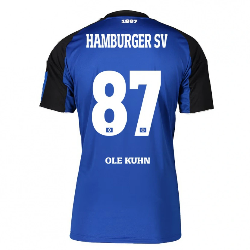 Danxen Herren Niklas Ole Kühn #87 Blau Schwarz Auswärtstrikot Trikot 2025/26 T-Shirt