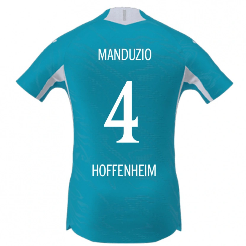 Danxen Herren Mattia Manduzio #4 Himmelblau Auswärtstrikot Trikot 2025/26 T-Shirt