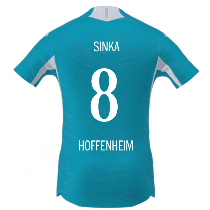 Danxen Herren Napsugár Sinka #8 Himmelblau Auswärtstrikot Trikot 2025/26 T-Shirt