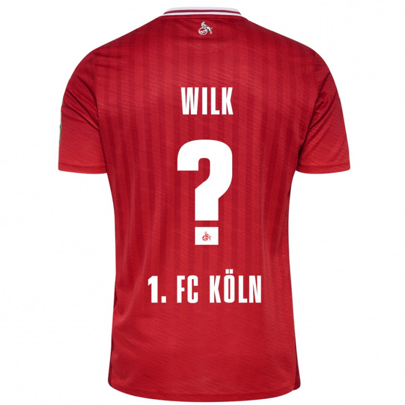 Danxen Herren Emil Wilk #0 Rot Weiß Auswärtstrikot Trikot 2025/26 T-Shirt