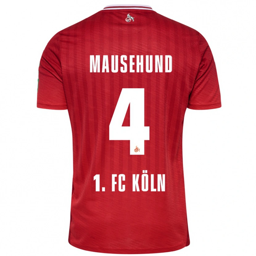 Danxen Herren Yannick Mausehund #4 Rot Weiß Auswärtstrikot Trikot 2025/26 T-Shirt