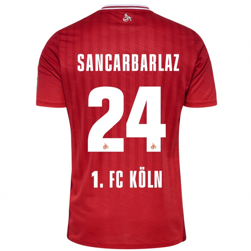 Danxen Herren Keyhan Sancarbarlaz #24 Rot Weiß Auswärtstrikot Trikot 2025/26 T-Shirt