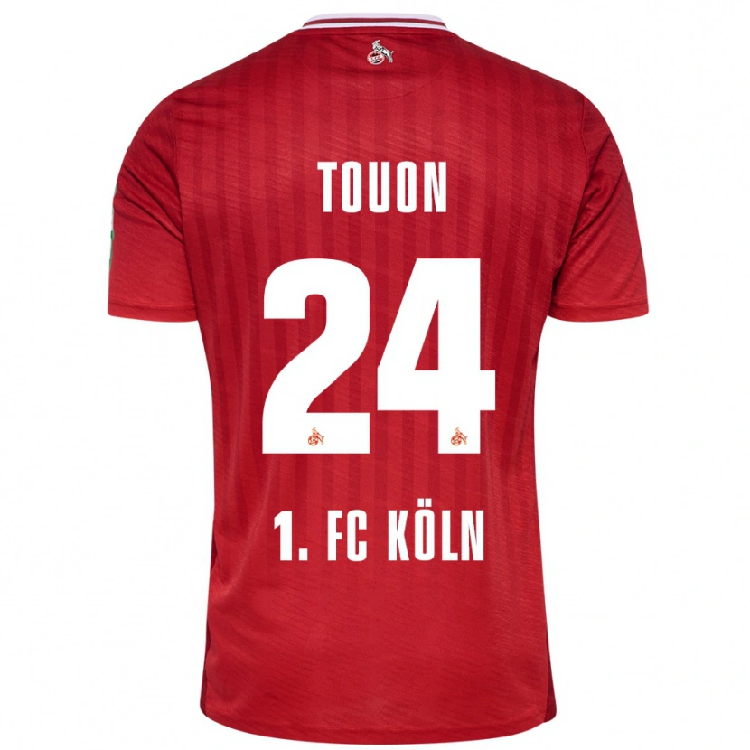 Danxen Herren Ella Touon #24 Rot Weiß Auswärtstrikot Trikot 2025/26 T-Shirt
