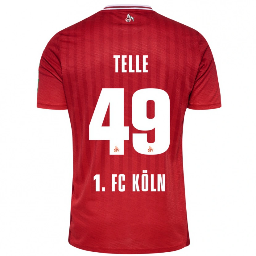 Danxen Herren Neo Telle #49 Rot Weiß Auswärtstrikot Trikot 2025/26 T-Shirt