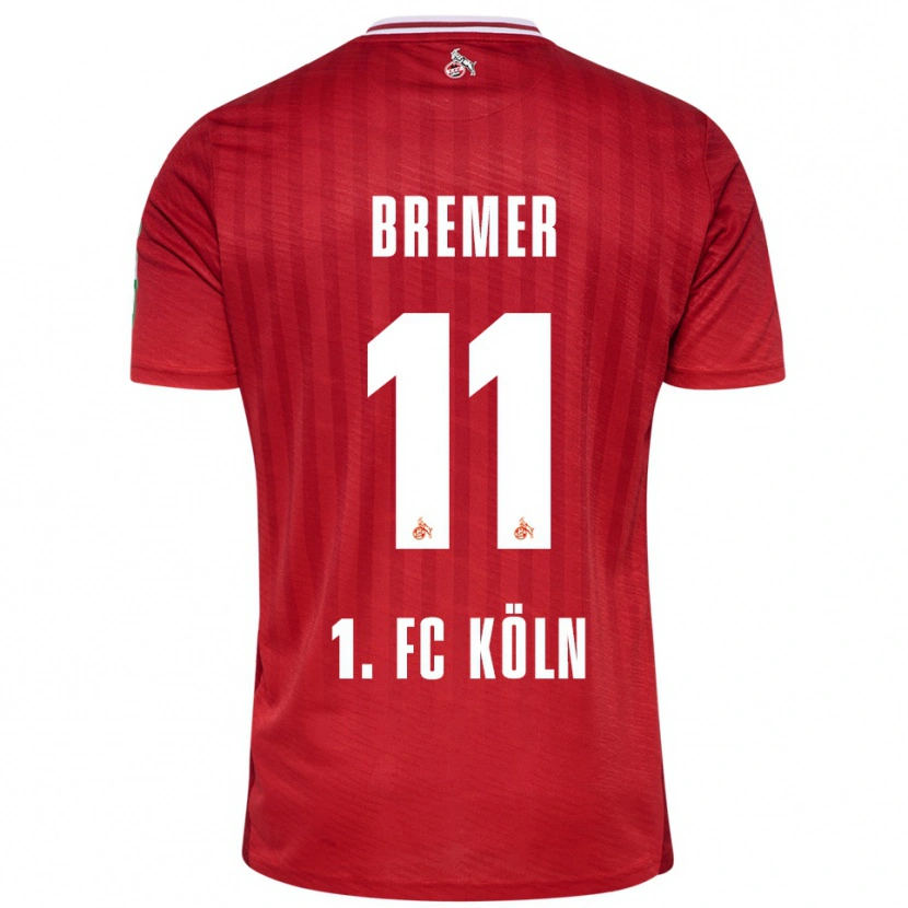Danxen Herren Pauline Bremer #11 Rot Weiß Auswärtstrikot Trikot 2025/26 T-Shirt