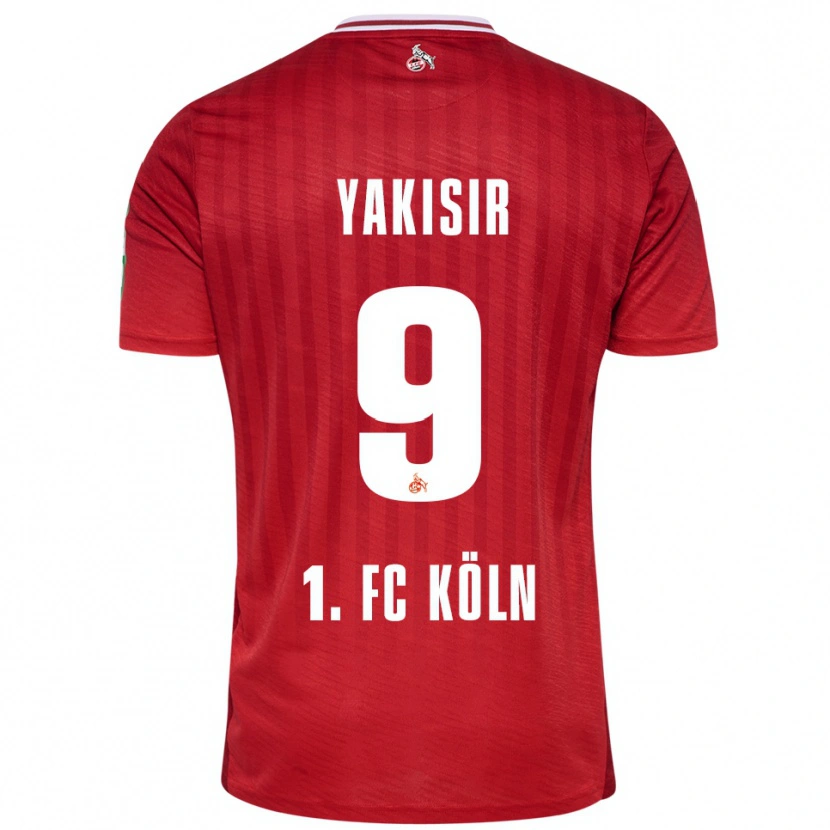 Danxen Herren Emir-Ahmet Yakisir #9 Rot Weiß Auswärtstrikot Trikot 2025/26 T-Shirt