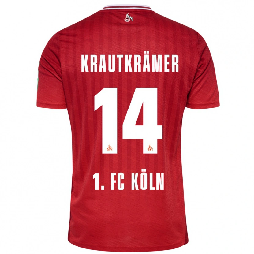 Danxen Herren Jakob Krautkrämer #14 Rot Weiß Auswärtstrikot Trikot 2025/26 T-Shirt