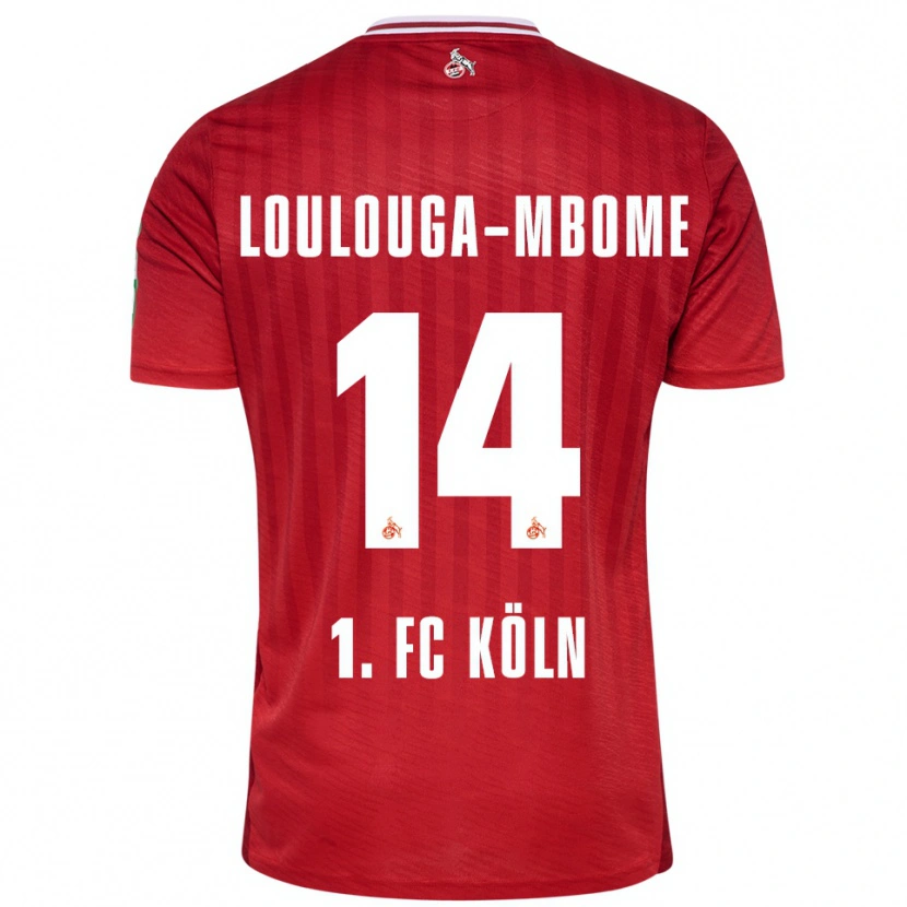 Danxen Herren Pascal Loulouga-Mbome #14 Rot Weiß Auswärtstrikot Trikot 2025/26 T-Shirt