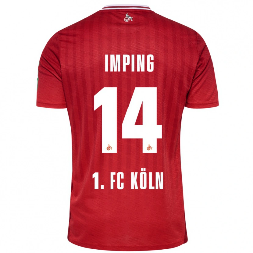 Danxen Herren Carlotta Imping #14 Rot Weiß Auswärtstrikot Trikot 2025/26 T-Shirt