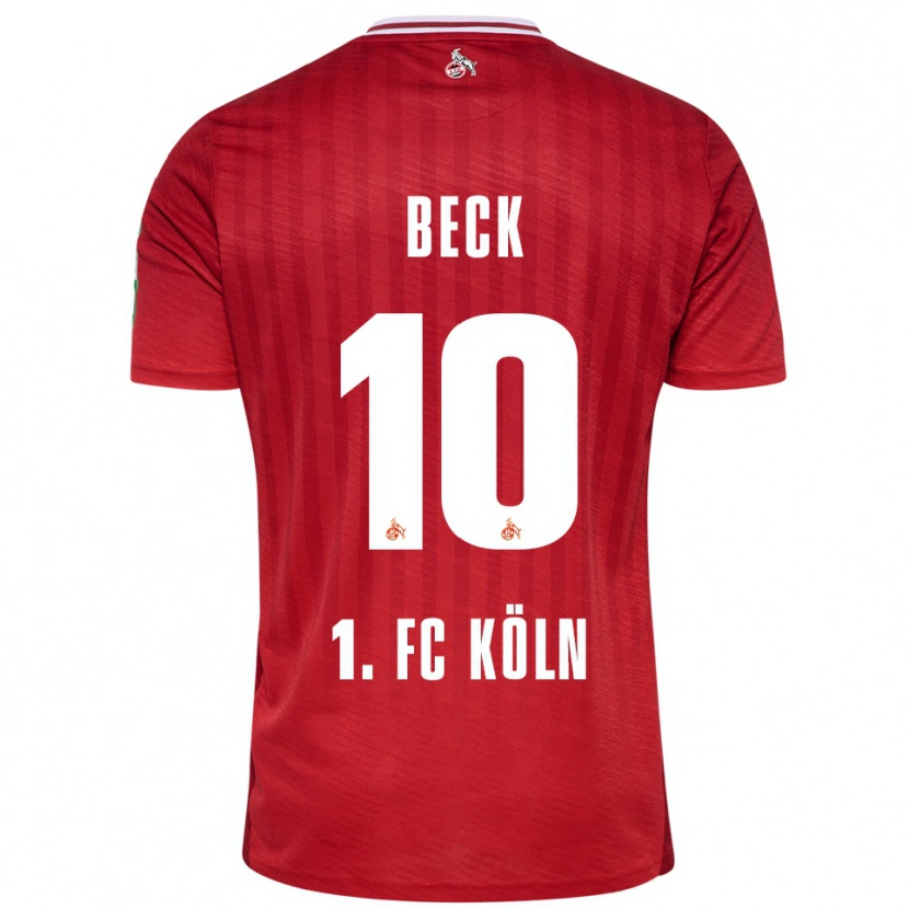Danxen Herren Sharon Beck #10 Rot Weiß Auswärtstrikot Trikot 2025/26 T-Shirt