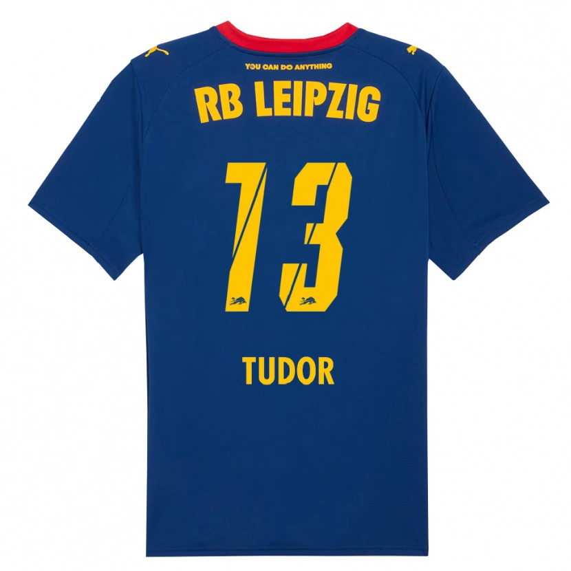 Danxen Herren Aaron Tudor #13 Marineblau Rot Auswärtstrikot Trikot 2025/26 T-Shirt