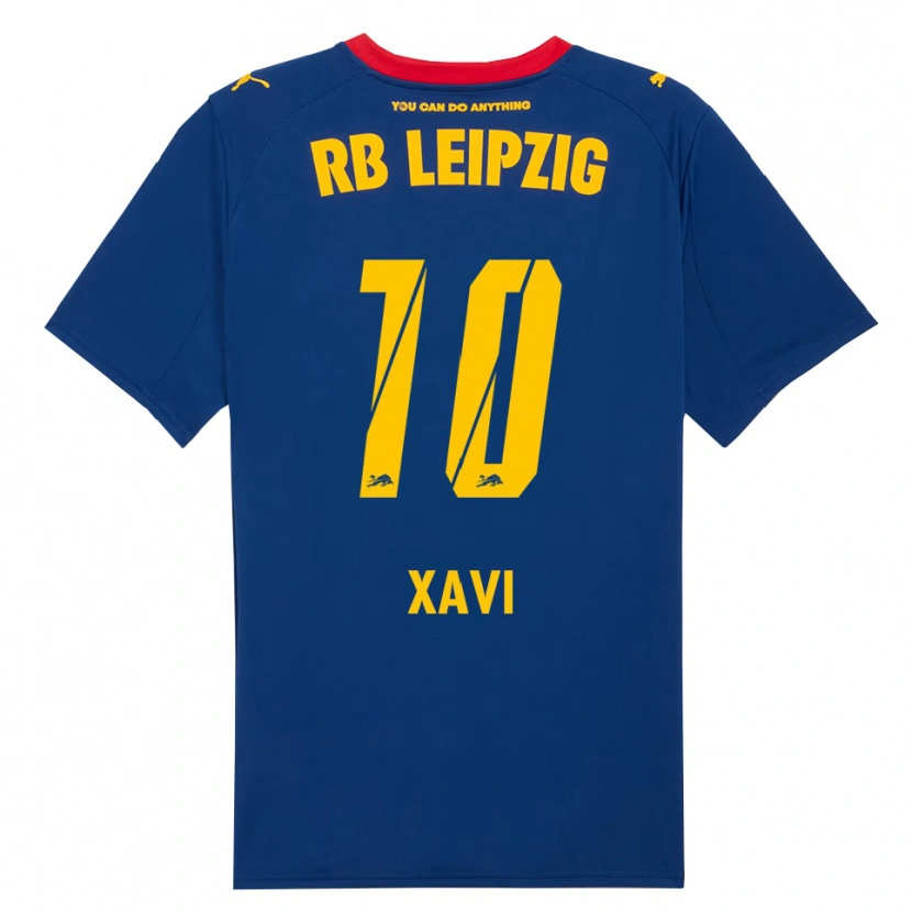 Danxen Herren Xavi Simons #10 Marineblau Rot Auswärtstrikot Trikot 2025/26 T-Shirt