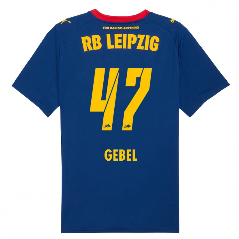 Danxen Herren Viggo Gebel #47 Marineblau Rot Auswärtstrikot Trikot 2025/26 T-Shirt