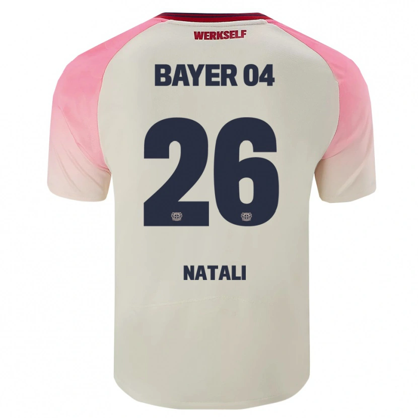 Danxen Herren Andrea Natali #26 Pink Cremeweiß Auswärtstrikot Trikot 2025/26 T-Shirt