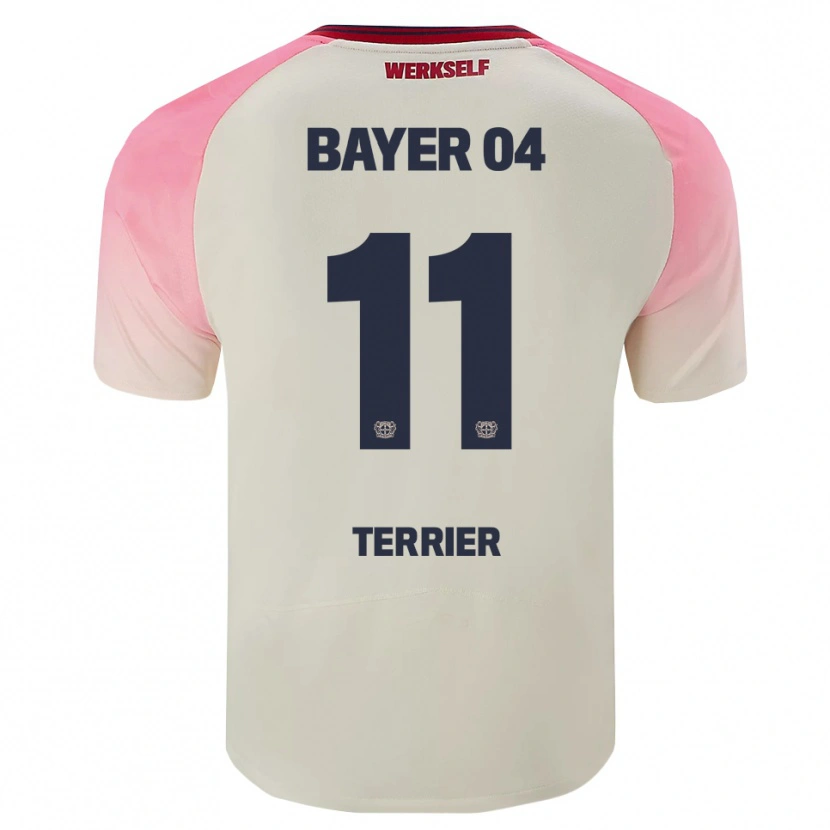 Danxen Herren Martin Terrier #11 Pink Cremeweiß Auswärtstrikot Trikot 2025/26 T-Shirt