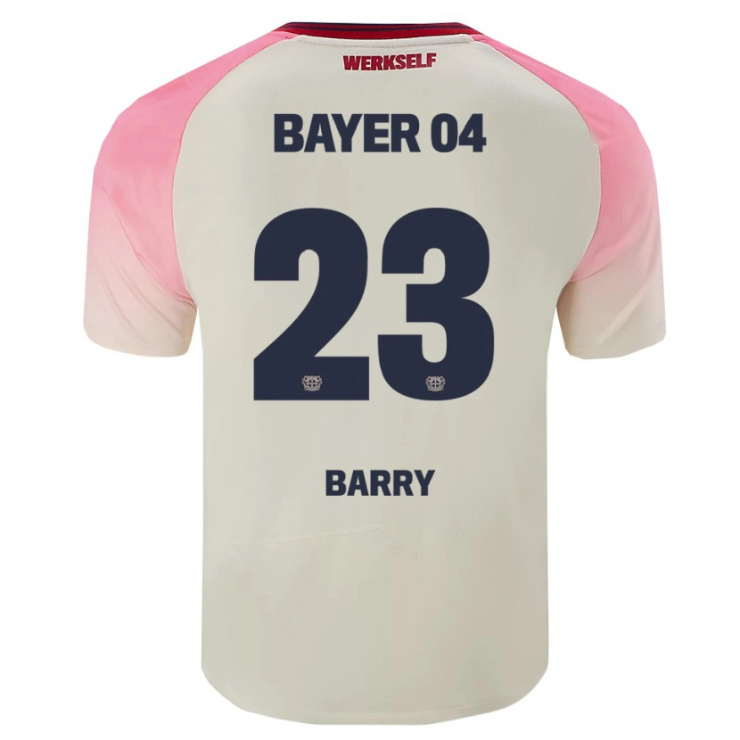 Danxen Herren Alpha Barry #23 Pink Cremeweiß Auswärtstrikot Trikot 2025/26 T-Shirt