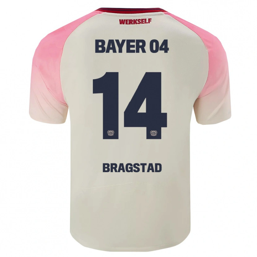 Danxen Herren Emilie Bragstad #14 Pink Cremeweiß Auswärtstrikot Trikot 2025/26 T-Shirt