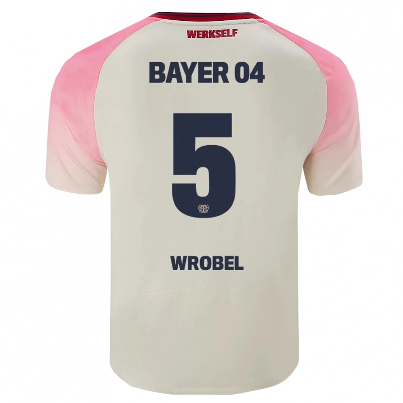 Danxen Herren Max Wrobel #5 Pink Cremeweiß Auswärtstrikot Trikot 2025/26 T-Shirt
