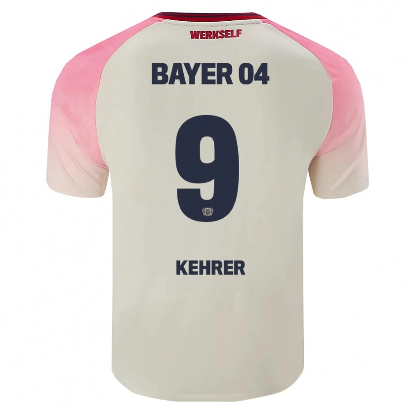 Danxen Herren Caroline Kehrer #9 Pink Cremeweiß Auswärtstrikot Trikot 2025/26 T-Shirt