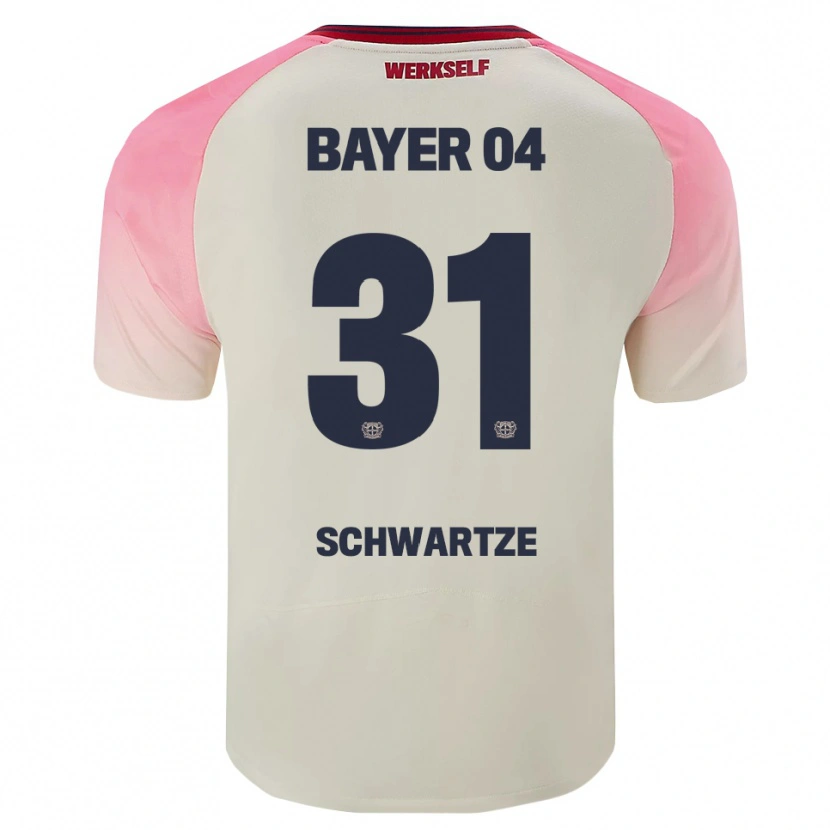 Danxen Herren Paula Schwartze #31 Pink Cremeweiß Auswärtstrikot Trikot 2025/26 T-Shirt